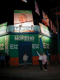 Moreno's election headquarters