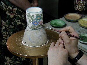 pisco cup being painted