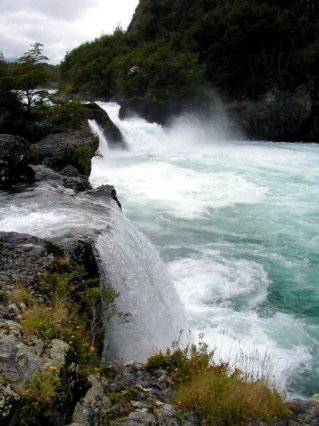 One view of some of the falls in the first national park in Chile, Saltos de Petrohu