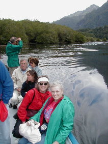 Pat and Margy on a wilderness side trip in Peulla