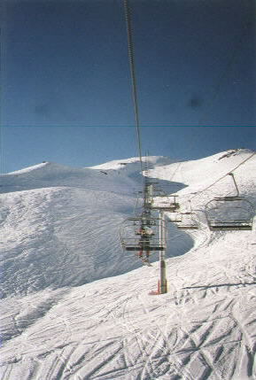 a chair lift at Valle Nevado