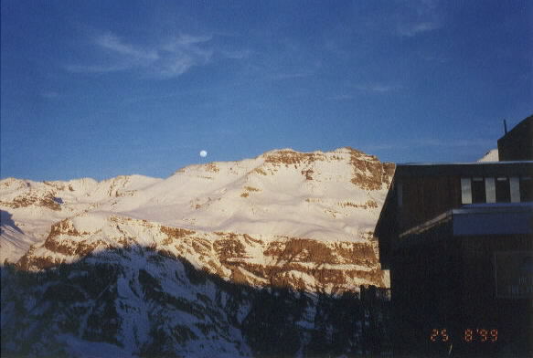 moon over the mountains