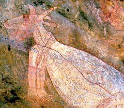 Aboriginal rock painting of a kangaroo