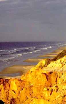 A treacherous Fraser Island beach at high tide