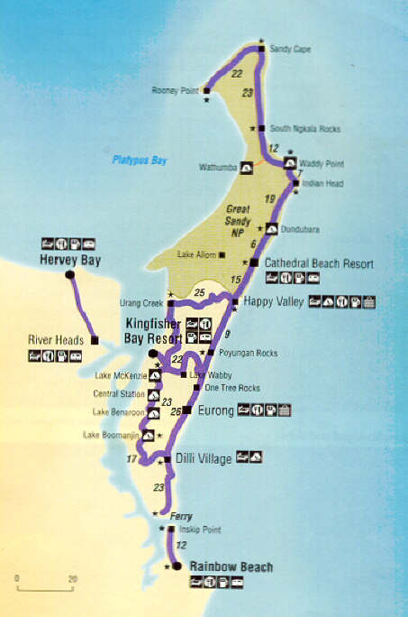 Fraser Island Map