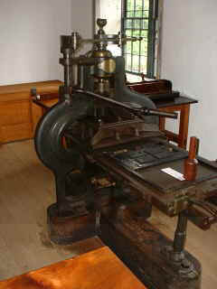 NZ Russell Pompallier House printing press