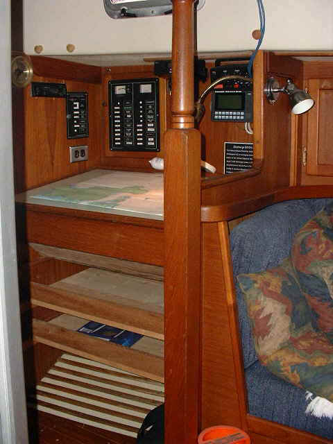 Navigation table. Chart storage underneath.