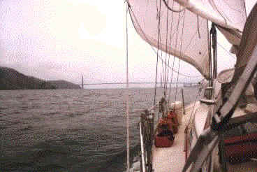 approaching Golden Gate bridge(12556 bytes)