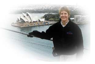 Shelley on the Sydney Harbor Bridge