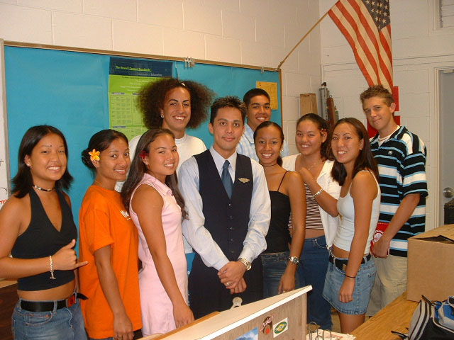 Ryan Casco with AOHT students