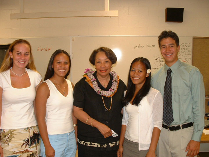 Malver Haynes with senior officers