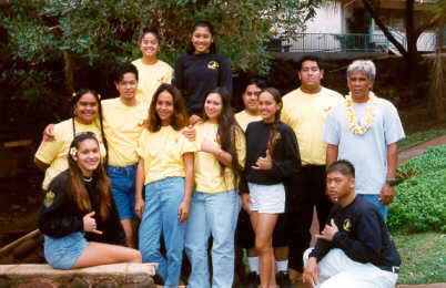 Students pictured with Snake Ah Hee