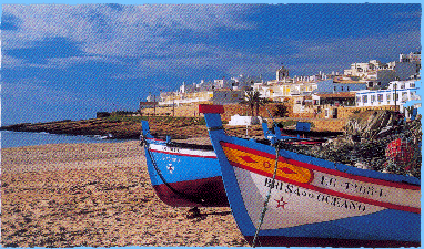 Bde p stranden i Praia da Luz