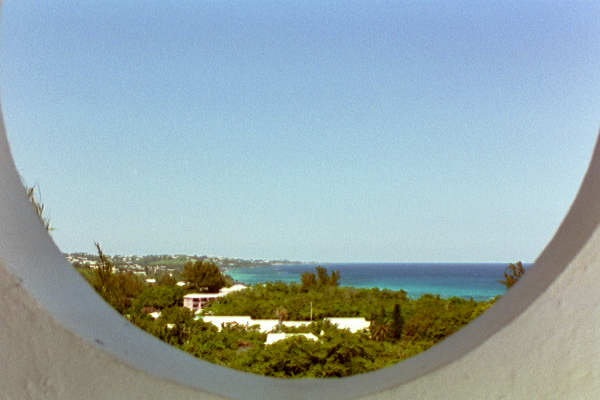 Porthole view from balcony