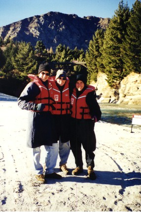 Me, Stuart, and Graham going on the Shotover Jet