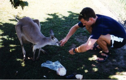 Me and a Wallaby in Australia