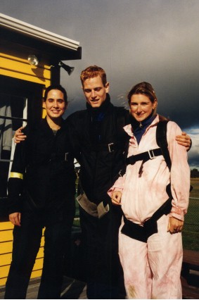 Me, Christy, and Tamsin before our jump