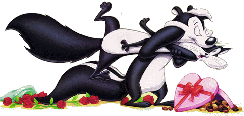 Listen to Pepe Le Pew's fan club cheer him on....