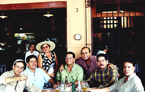 Seated: Peter, the Manzano brothers and Rafa Vallejo 