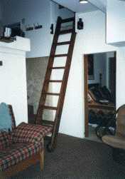 Climb the ship's ladder to the loft.