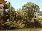 view of the hotel form the Pano river