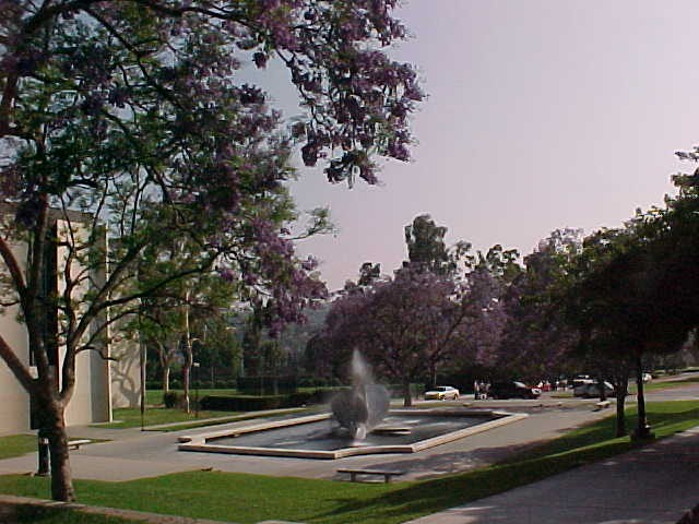 Fountain (new since 1966) beside Herrick Memorial Chapel