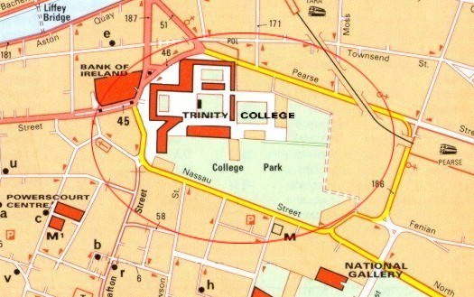 Location of the Trinity College