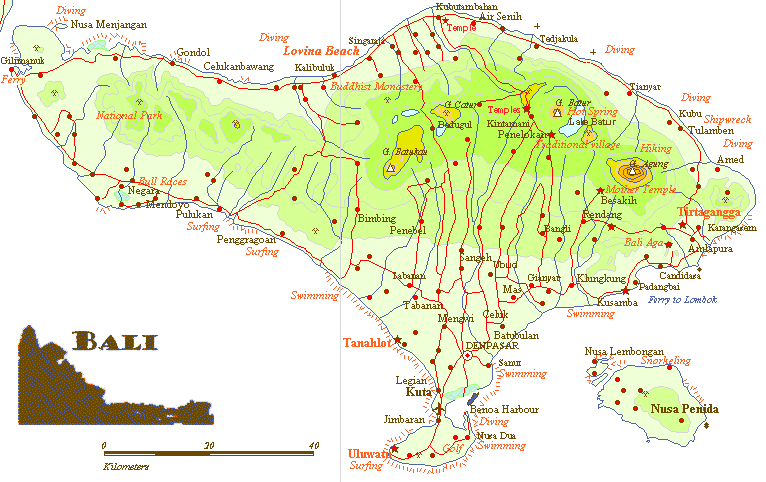 Map Of Bali