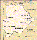 Map of Botswana