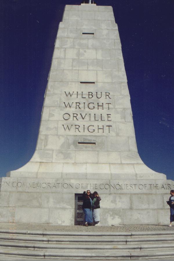 Catina and Stephanie at The Wright Memorial...you know, our ancestors