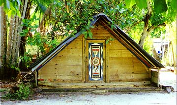 Aukaner house with painted door