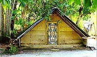 Aukaner house with painted door