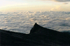 Clouds around Mt Kinabalu