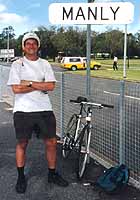 Rob starting out in Manly, Brisbane, on his new bike