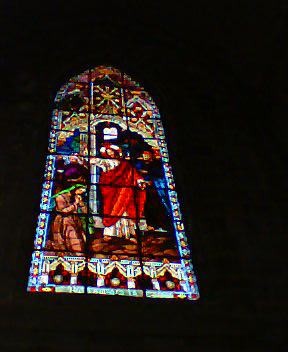 A Stained Window at La Basilica - Quito, Ecuador