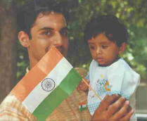 me with Akash (Rijit's nephew) on 15th August 1997