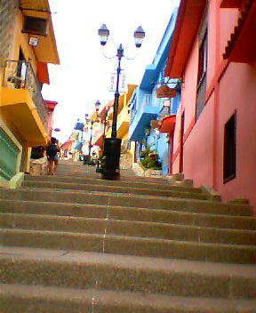 The fleet of stairs to the Lighthouse in Guayaquil, Ecuador