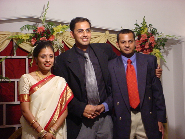 Me, Radhika and Rama at our Reception