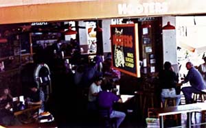 Hooters- one of several popular bars at Aloha Tower Marketplace