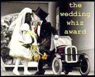 Another award!!! The Wedding Whiz award