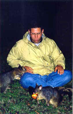 Chris and the possum