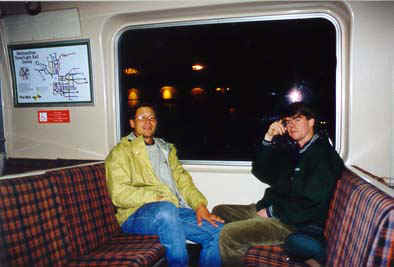 Chris and Mike on the train