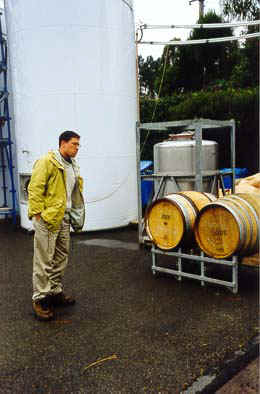 Chris and Barrels at Tarra Warra