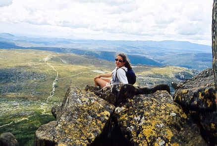 Mel atop Cradle Mountain