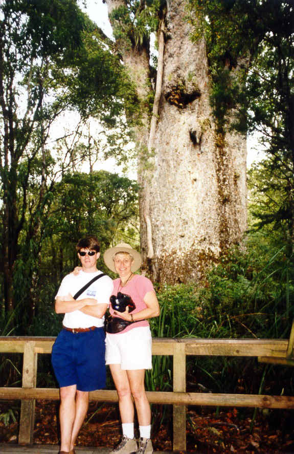 Mike and Mom in Kauri Forest