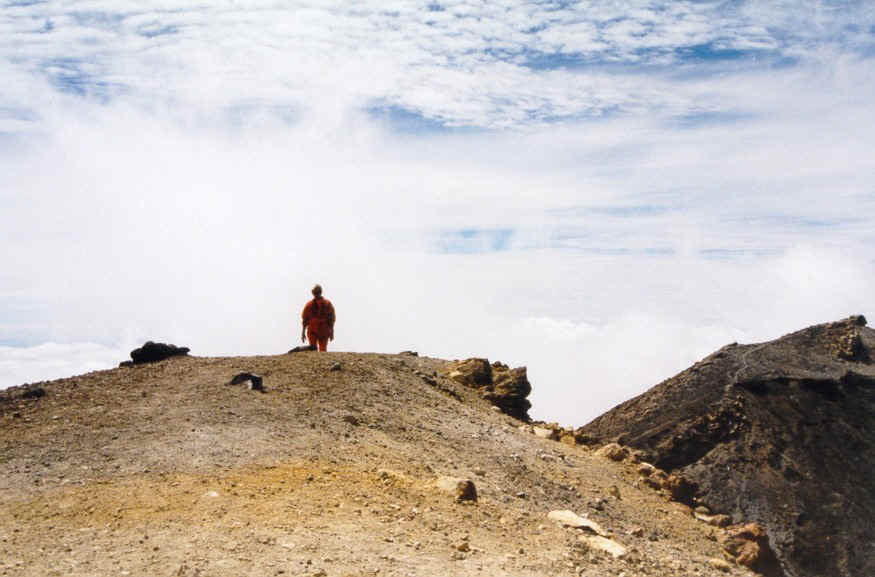 Mom atop Ruapehu