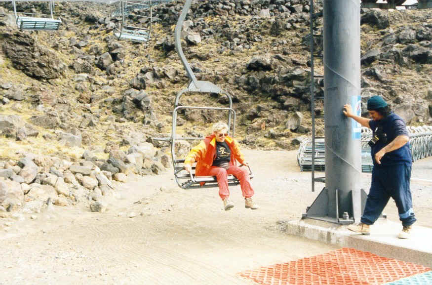 Mom on Chair Lift