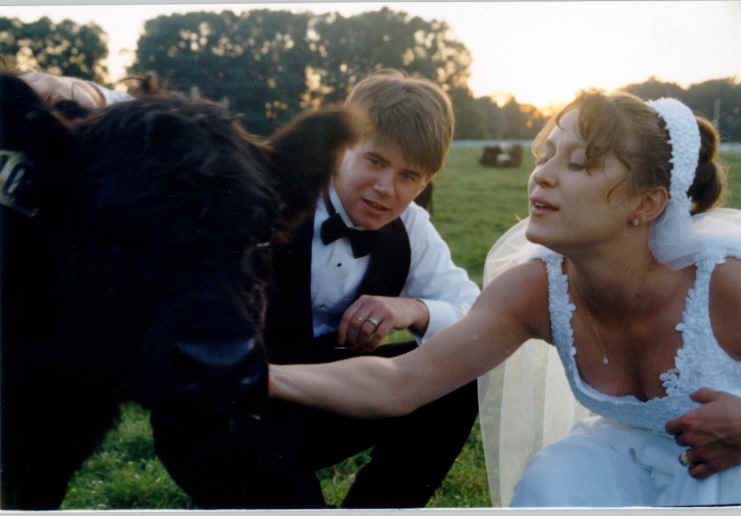 Mike and Mel with Cows