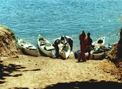 Start of canoe safari