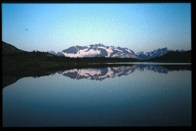 Lake and mountains